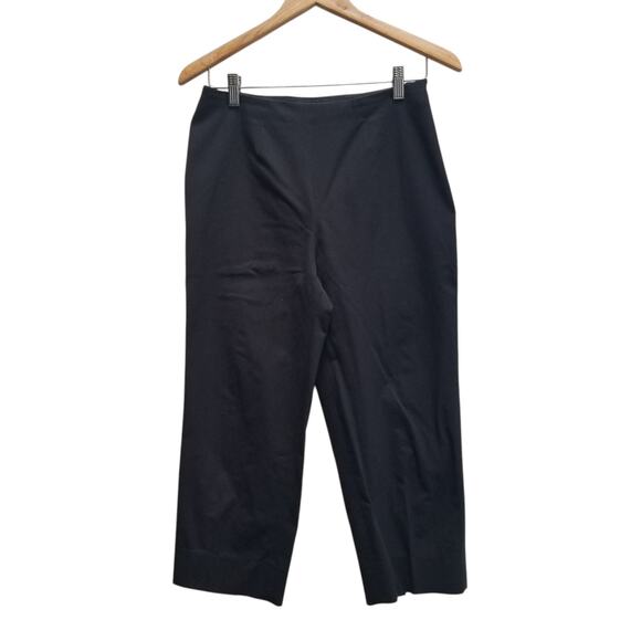 Piazza Sempione Audrey Capri Pants 42 Women’s Cotton Twill Black Stretch US 6 - Picture 3 of 14